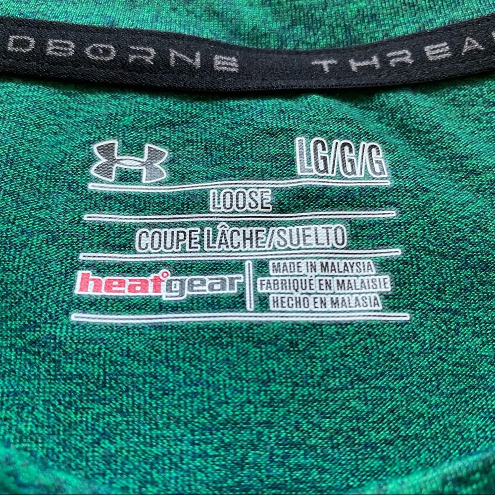 Under Armour Tee Mens Large Green Loose Fit - Picture 3 of 5